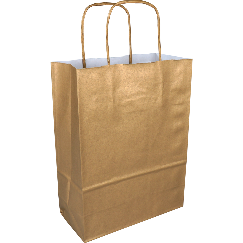 Papieren draagtas Goud 18/8x22cm (50st/krimp)