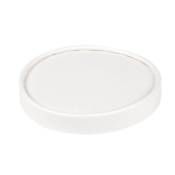 Lids for Ice Cream Cup (Tub) 300ml (10oz) (#233.38) White 50/pk