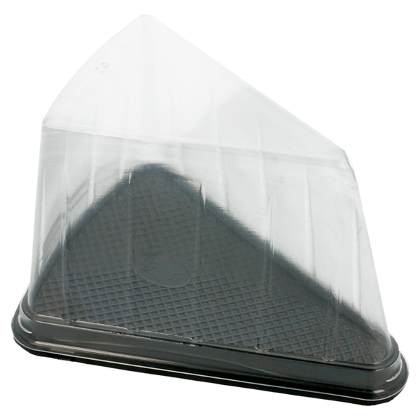PET Clear Triangular Container (Taartpunt) 12,4x8,75x8,2cm (50st/pk)