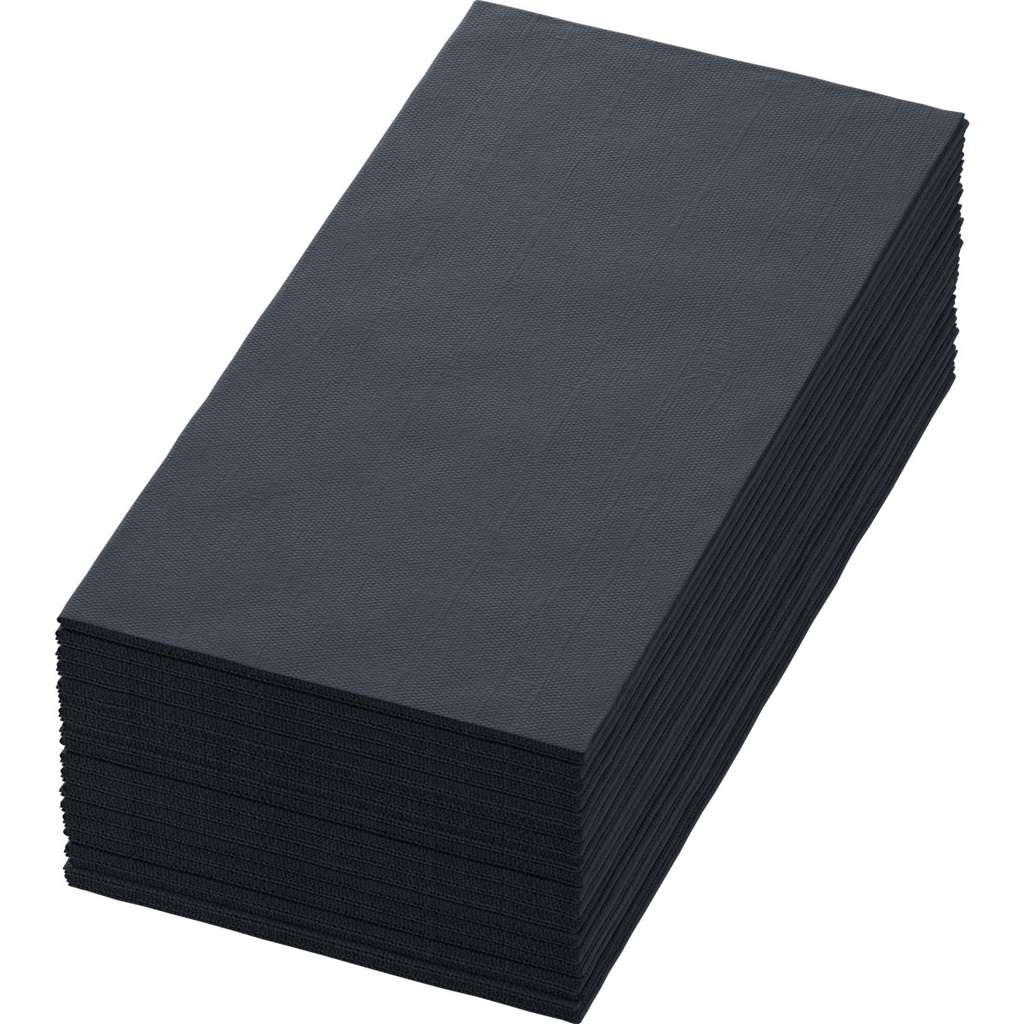 Napkins Bio Airlaid Dunisoft (DSF) 40x40cm Black 1/8-fold (60napkins/pk)