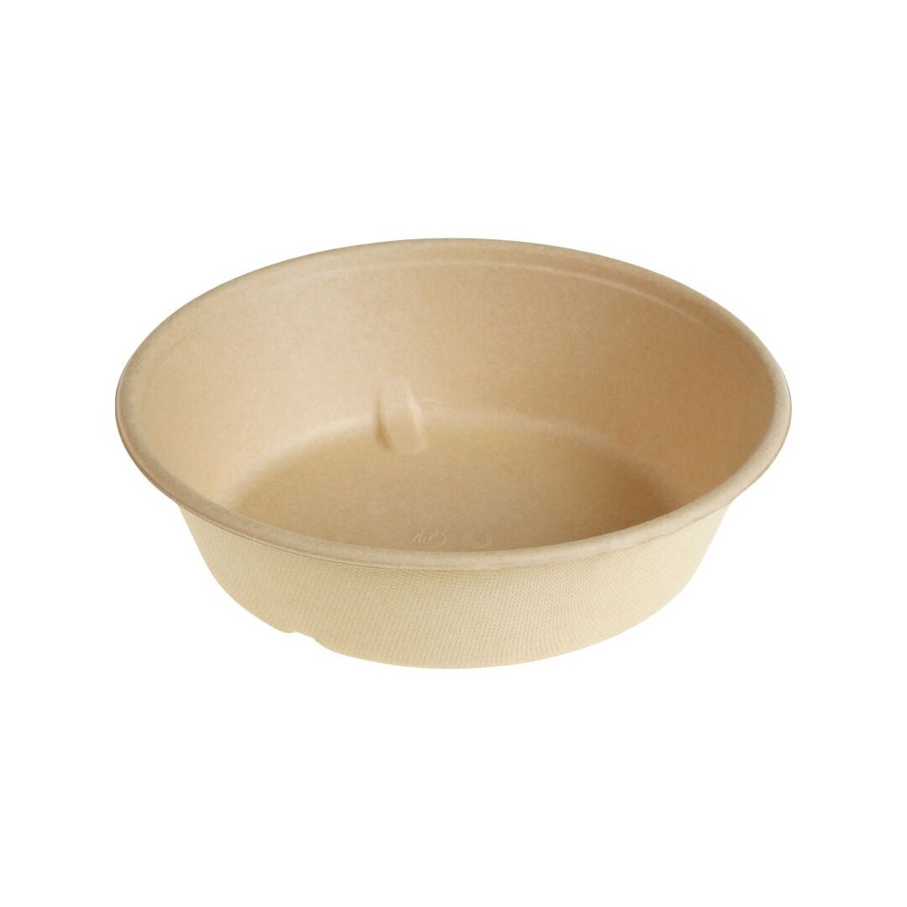 Suikerriet / bagasse Bowl 1200ml Diam. 19,5cm x 6,5cm Bio-Laminated (130st/pak)