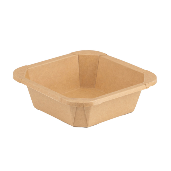 Square Containers 500ml 14,1x14,1x4,2cm Natural Kraft (50st/pak)