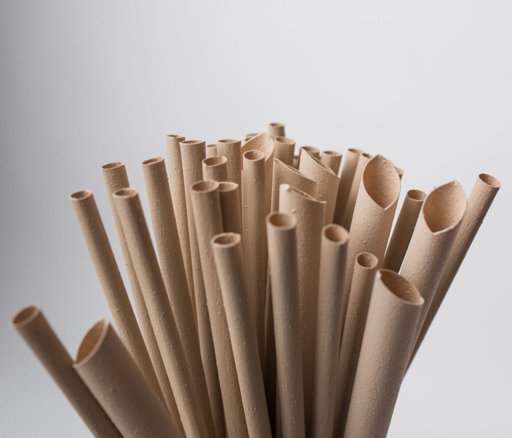 Eurostraw Bamboe Vezel Rietje/Straw 8mmx230mm Bruin (200st/pak)