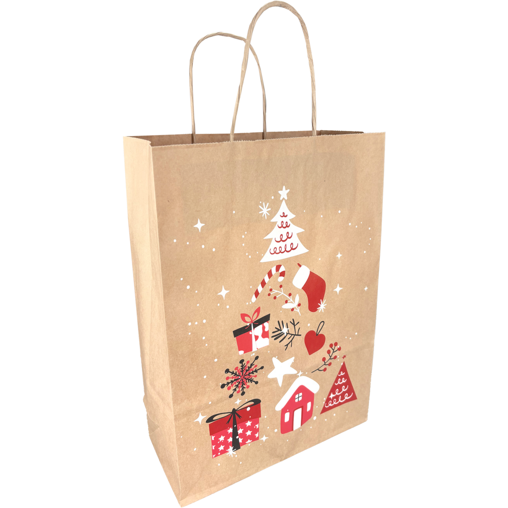 Papieren draagtas Boom 22x10x31cm (10st/pak)