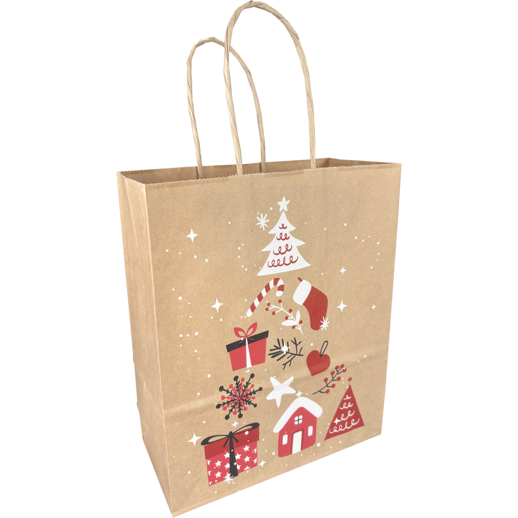 Papieren draagtas Boom 18x8x22cm (10st/pak)