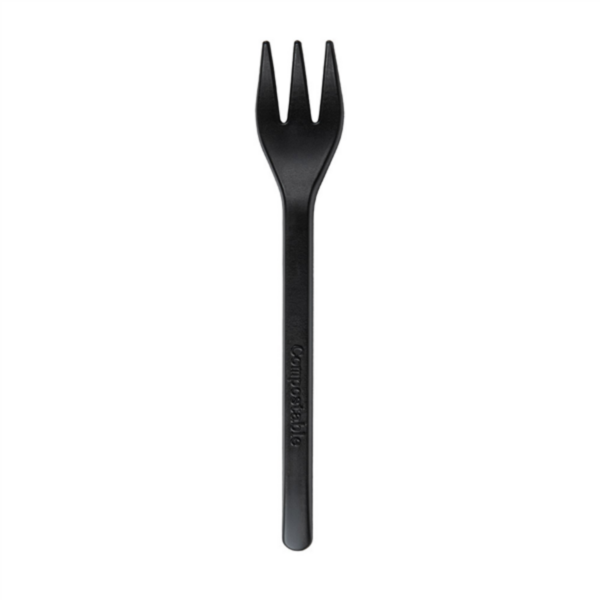 Mini Forks 10cm Black CPLA (100st/pak)