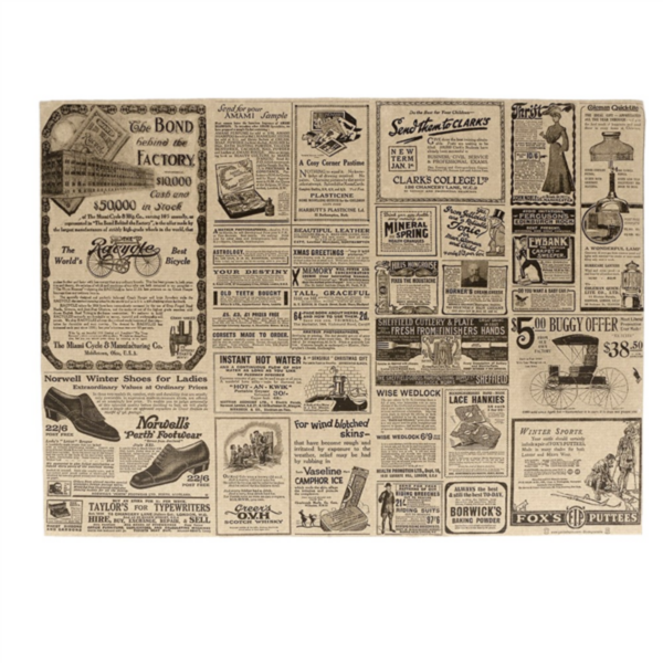 PlaceMats "Recycled Times" 31x43cm Natural Paper (500st/pak)