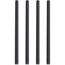 Cocktailrietje papier Zwart / Cocktail paper straw Black 7x150mm (500st/pak)