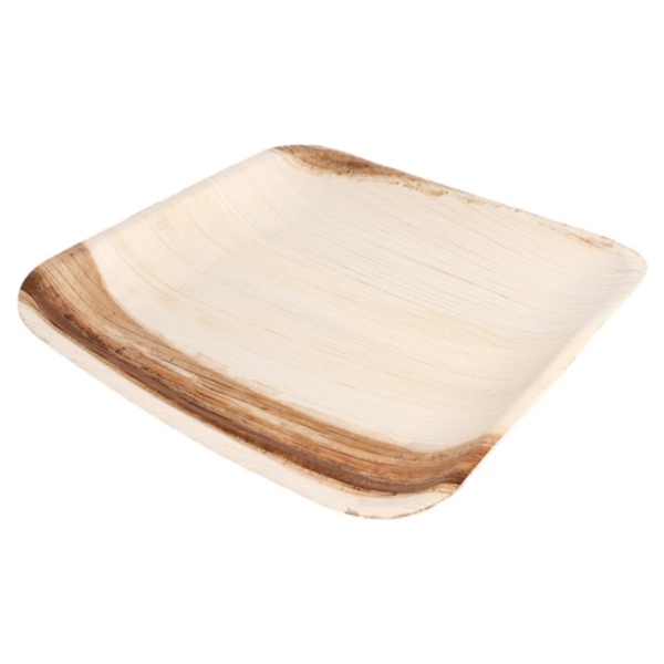 Square Dishes "Areca" 24x24x2cm Natural Areca (25st/pak)