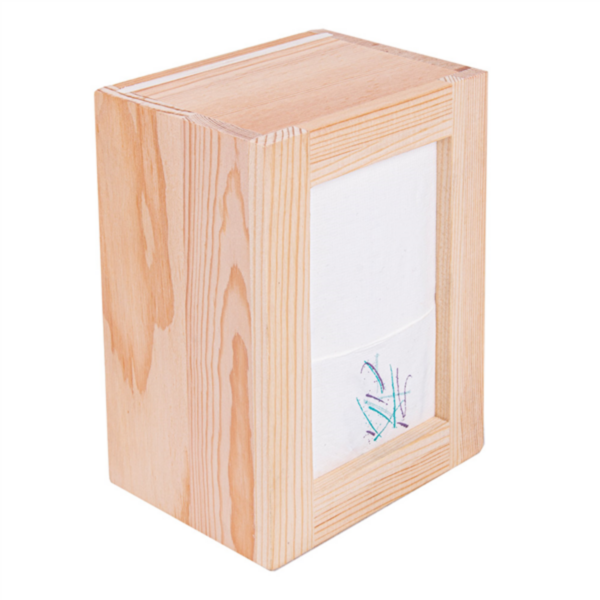 Dispenser for Mini Servis Napkins 15x11x8cm Natural Wood (per stuk)