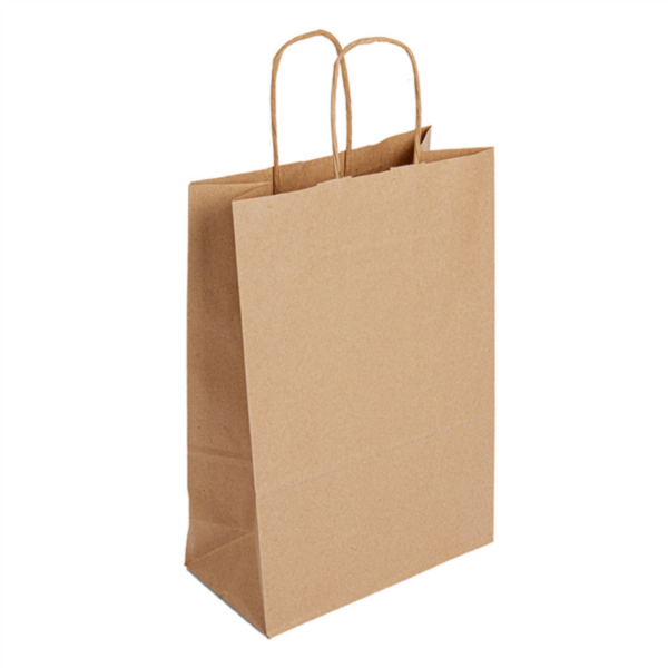 SOS Bags with Handles 22+12x27cm Natural Kraft (250st/doos)