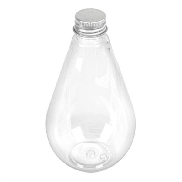 Bottles with aluminium cap 300ml Clear PET (per stuk)