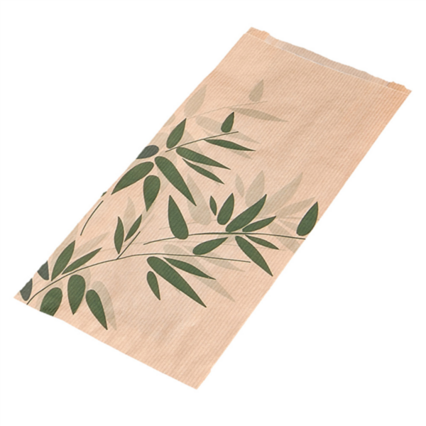 Croissant Bags "Feel Green" 14+7x26cm Natural Kraft (500st/pak)