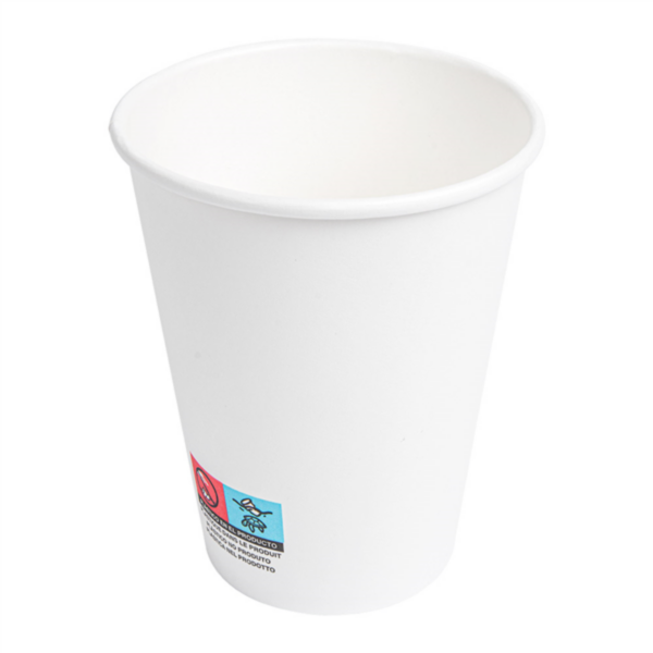 Hot Cups Single Wall 360ml/12oz White Cardboard (50st/sleeve)