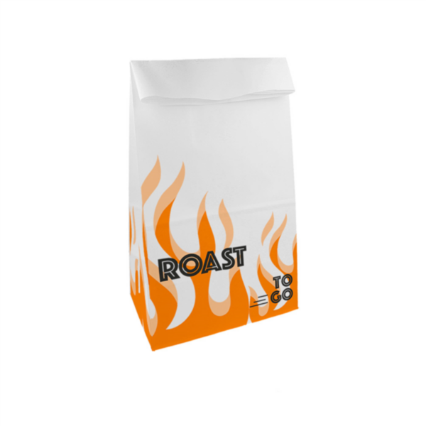 Bag for 1 roast chicken to go 20+7x35cm White Paper (100st/pak)