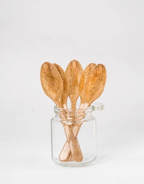 Biodegradable Vegetable Fiber Spoon 17cm (25st/pak) #SPOON-2POL-001