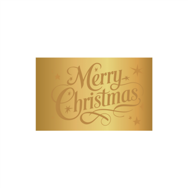 10 sheets (21pcs/sheet) labels "Merry Christmas" Gold Vinyl