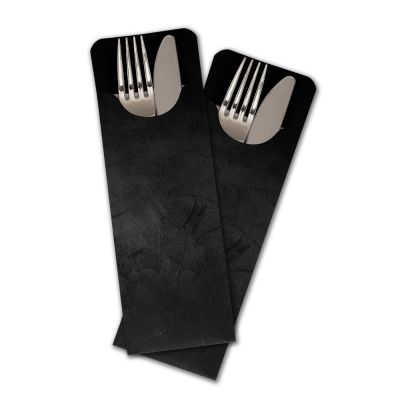 NapTidi Pro (234,5x80mm) met flap. Midnight Black / white napkin (520st/doos)