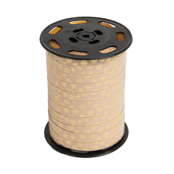 Ribbon 10mmx x225mtr Gold "Miroir Snow" (per rol)