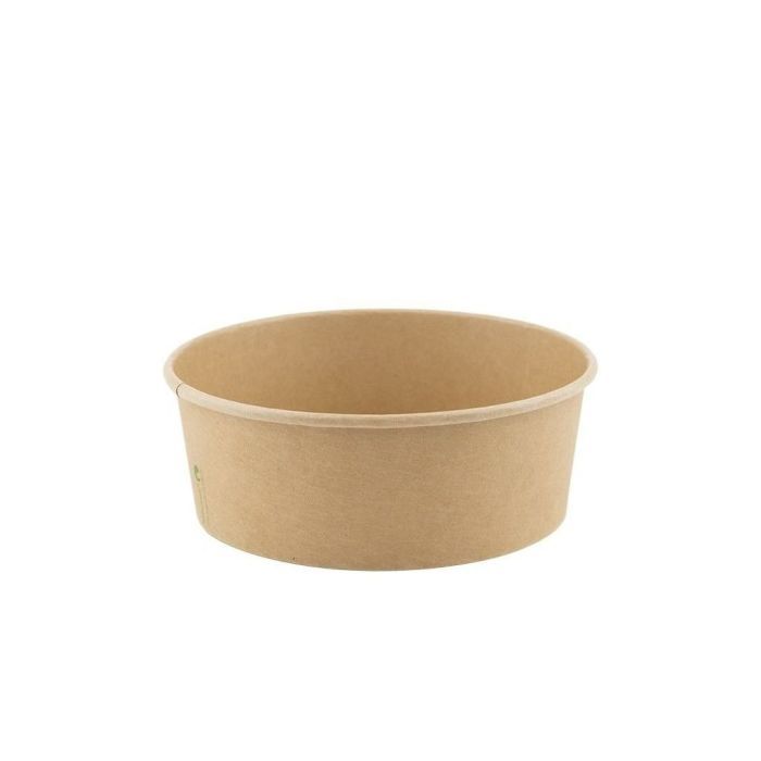 Kraft/PLA Salade Bowl 1200ml / 18,5cm diam. x 6,5cm (300st/doos)