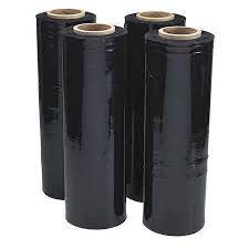 Stretch Wrap Black 15"x1000' (100gauge) per rol
