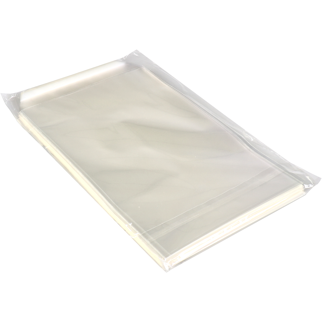 OPP zak  12,5x20+3cm +klep+kleefstrip (100st/pak)