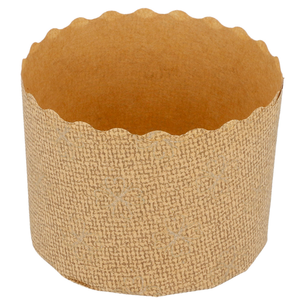 Panettone Cooking Moulds 6x4,5cm Brown Cellulose (100st/doos)