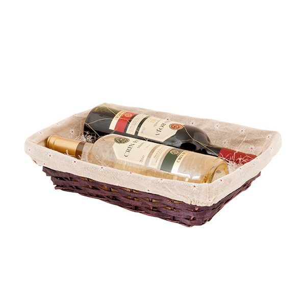 BASKET / Mandwerk 35x25x9CM PLUM WICKER per unit