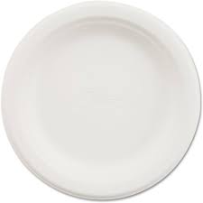 Plate 6" Chinet white Molded Fibre 100% Compostable 125 pcs/pk