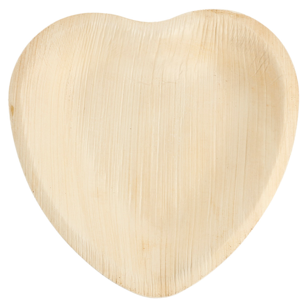 Bamboo bordjes "Hart" 16,5x16,5x2,5cm (25st/pak)