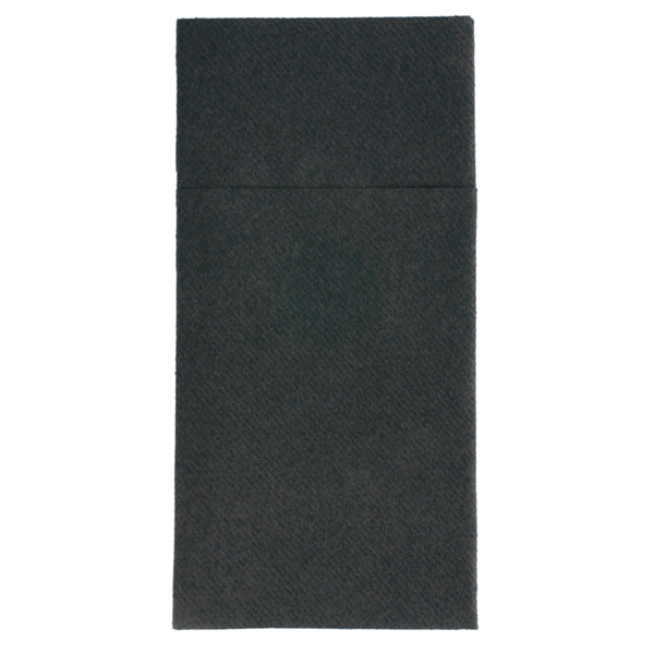 Napkins Airlaid "Kangaroo" 1/8-fold Black 40x40cm  (50pcs/pk)