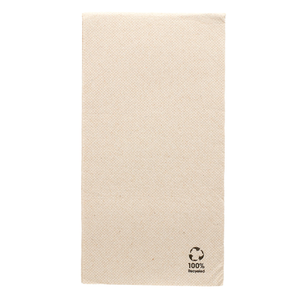 Ecolabel napkins 1/8-fold 40x40cm Natural Recycled Tissue (50st/pak)