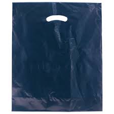 Super Gloss Shopping Bag Navy Blue 15x18+4" (100pcs/pak)