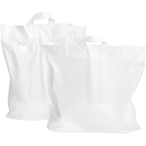 Tas LDPE met lus (loop handle) 55x50+2x5cm (50pcs/case)