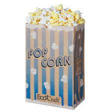 Popcorn Bag Ecocraft # 85 oz 50/pk 5.5x3.25x8.6
