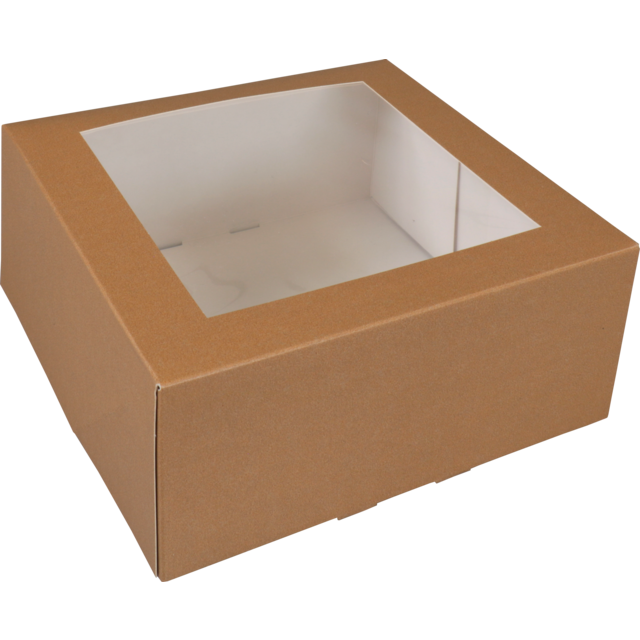 Gebaksdoos met venster 21x21x9cm (50st/pak)