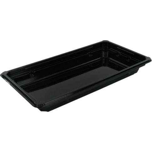 Sushi tray zwart 171x91x21mm / PET zwart 100st/pk