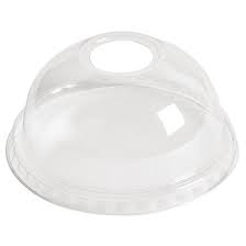 Dome lid With Hole t.b.v. 9oz apet cup (450040) (100st/sleeve)