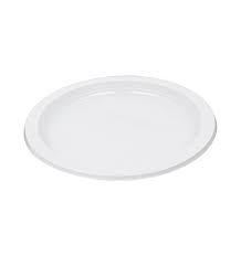 Plastic Dessertbord / Plastic Plate 170mm wit   20st/pk