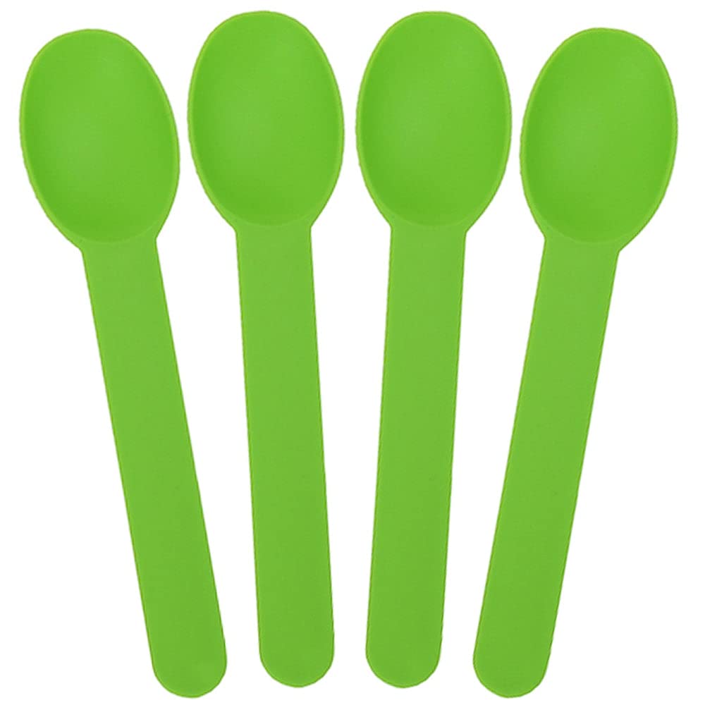PP Lepel / Ice cream Spoon (Yoghurt) 15cm Groen (50st/pk)