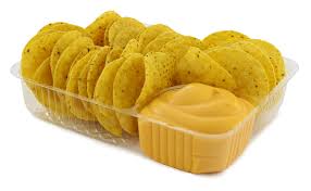 Nacho Tray 2 compt 20 oz Small  Clear. 6.5x5x1.75 125 pcs/pk