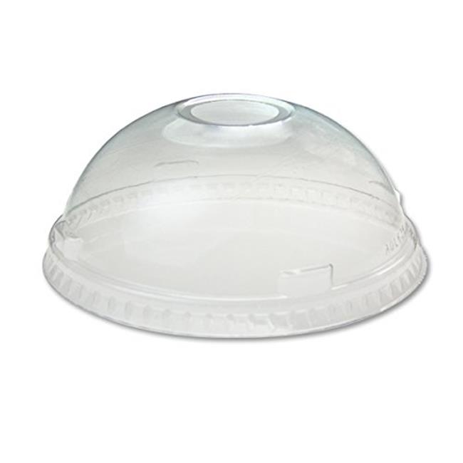 Dome Lid  with hole Clear 12oz /20oz (50st/pak) / Gelijk aan #DLKC1220