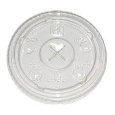Lid #LKC1220 with X-slot PET Clear 100/cs