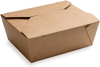 One Box #8 Kraft Container 6.75x5.5x2.5" Fold Top (40st/pak)
