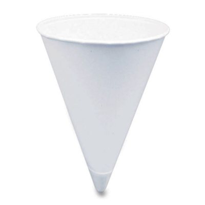 8 oz. Paper Conical (Cone) Cups, White. (250pcs/case)