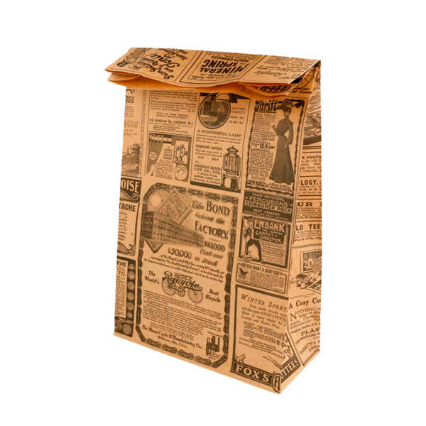 SOS Bags without handles "Times" 70gsm 20+9x34,5cm 12lbs (500st/doos)