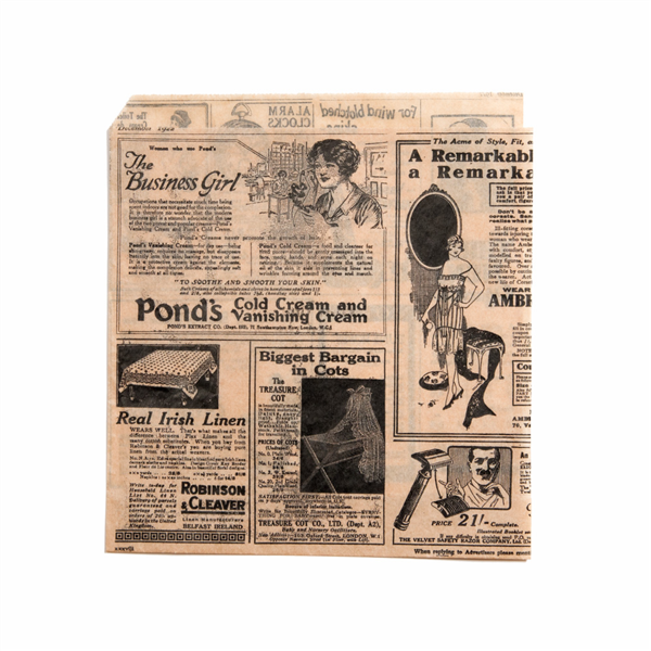 2 sides open Greaseproof paper bag 17x18cm "Times" natural kraft (1000st/pak)