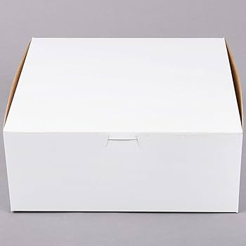Cake box Vierkant White 10x10x4" / 26x26x10cm (100st/pak)