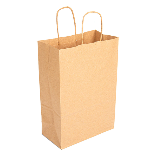 SOS bag with handles 20+10x29cm Natural Kraft (250st/doos)