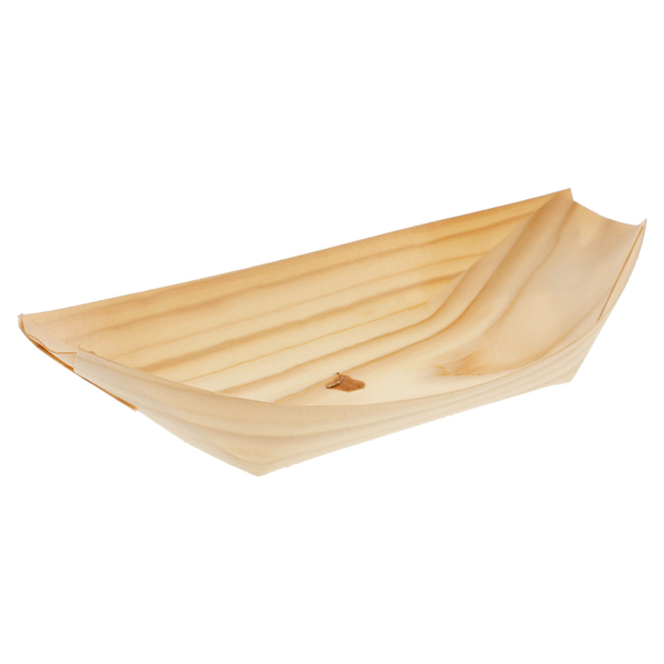 Schaaltje boot hout / Pine flakes 22,5x11x3cm (50st/pak)